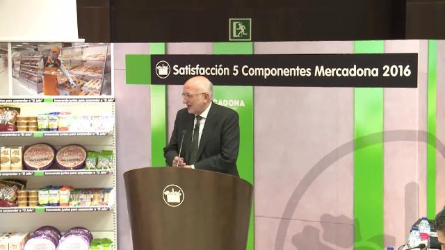 Imagen de Juan Roig esta mañana en la presentación de resultados de Mercadona de 2016