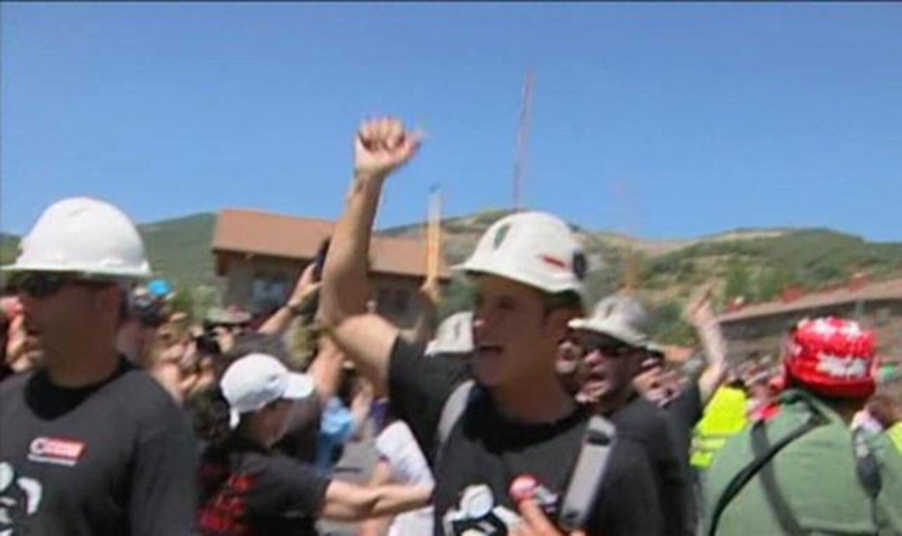 El abrazo de la «marcha del carbón»