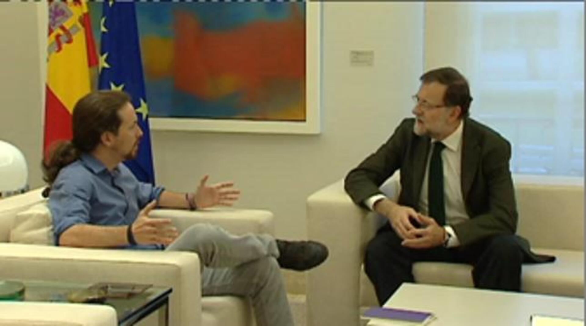 Rajoy recibe a Iglesias en La Moncloa