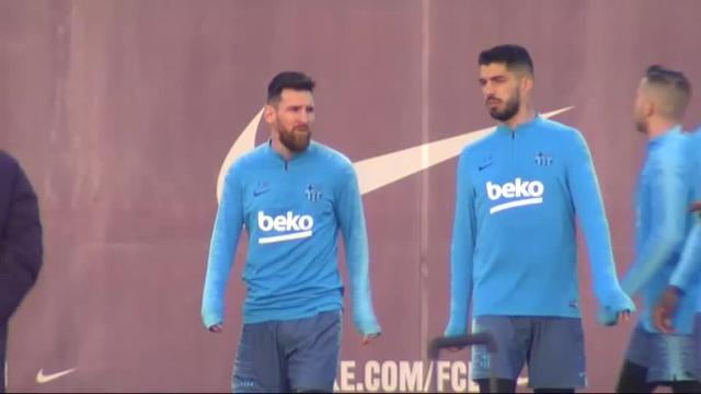 Último entrenamiento del Barça antes de la vuelta copera