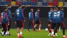 La Selección Española se entrena en el Espirit Arena de Düsseldorf