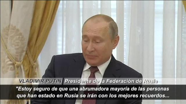 Vladimir Putin: &quot;Estoy seguro de que, todo el mundo que ha venido a ver el Mundial, volverá pronto a Rusia&quot;