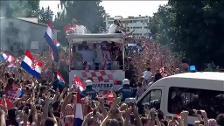 Locura en Croacia con la llegada de su selección