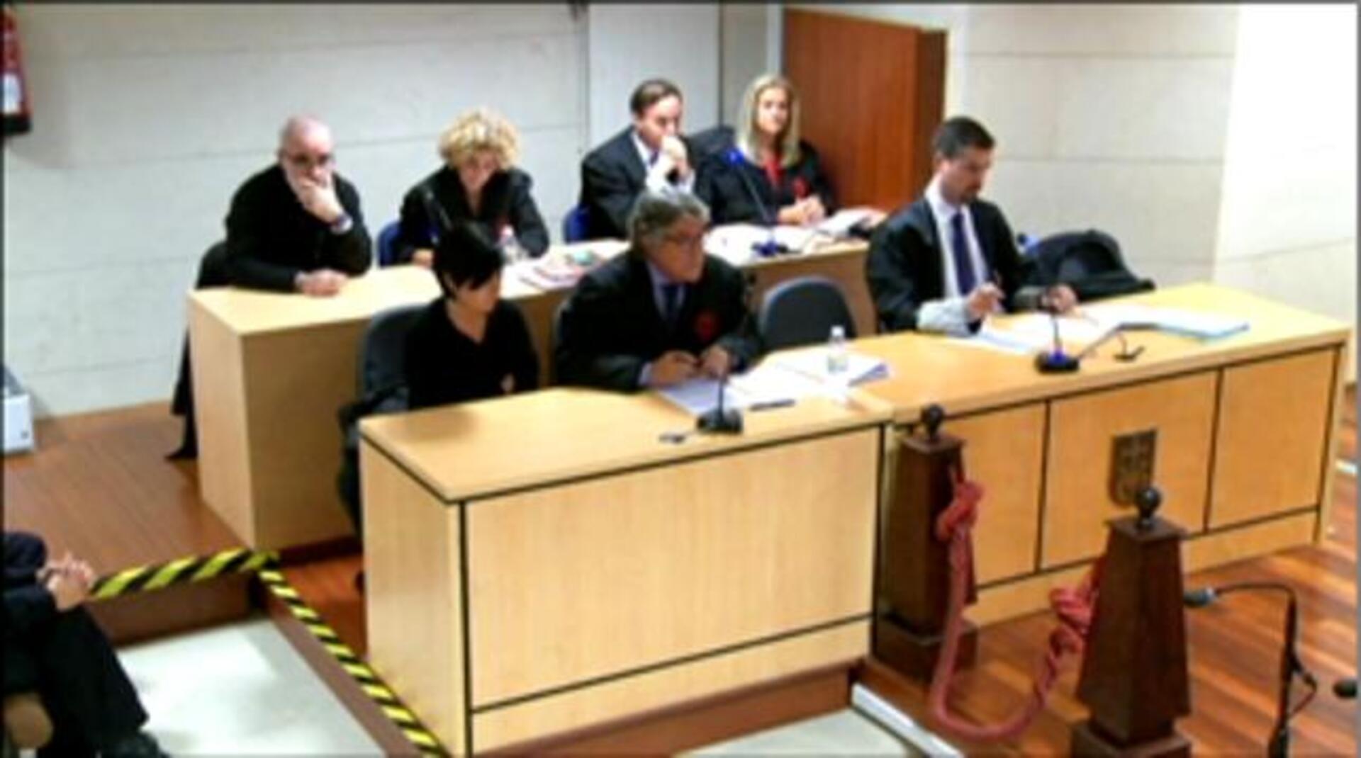 Rosario Porto y Alfonso Basterra, durante una de las sesiones del juicio