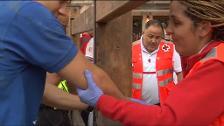 Cuatro trasladados al hospital en el cuarto encierro de sanfermines