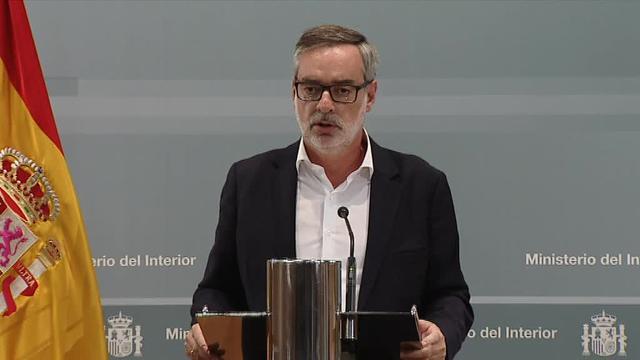 El ministro del Interior durante la rueda de prensa ofrecida este lunes tras la reunión del pacto antiyihadista