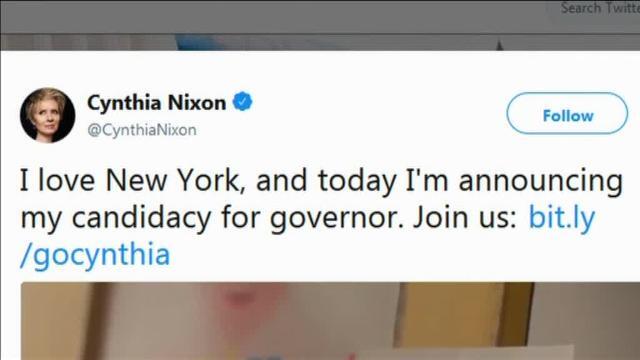 Una de las protagonistas de &#039;Sexo en Nueva York&#039; anuncia su candidatura para Gobernadora del estado neoyorquino