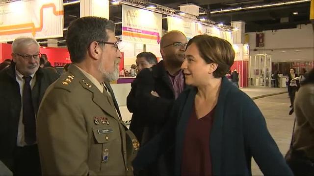 Un momento de la celebración de la Pascua Militar en Barcelona, hoy en Barcelona