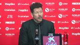 Simeone: «Somos pocos, bien atrincherados»