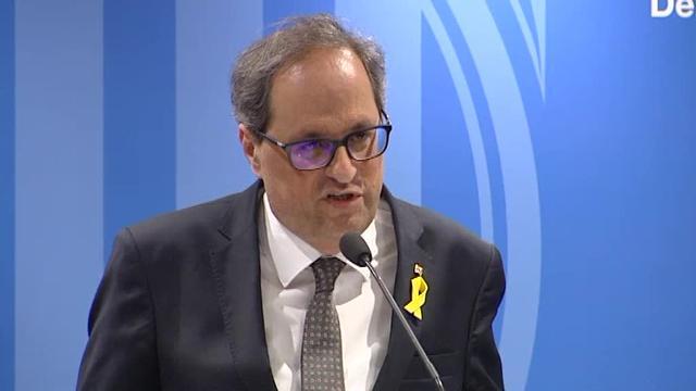 Quim Torra, tras reunirse con Sánchez: &quot;Cualquier solución pasa por el derecho a la autodeterminación&quot;