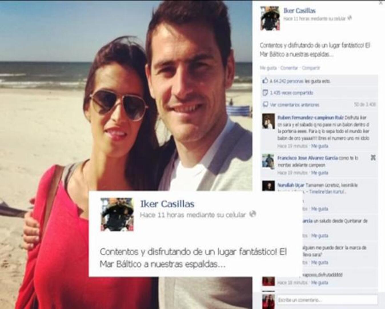 Sara Carbonero e Iker Casillas, día romántico en el Mar Báltico durante la Eurocopa