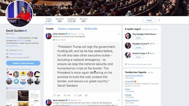 Trump declarará la emergencia nacional en EEUU