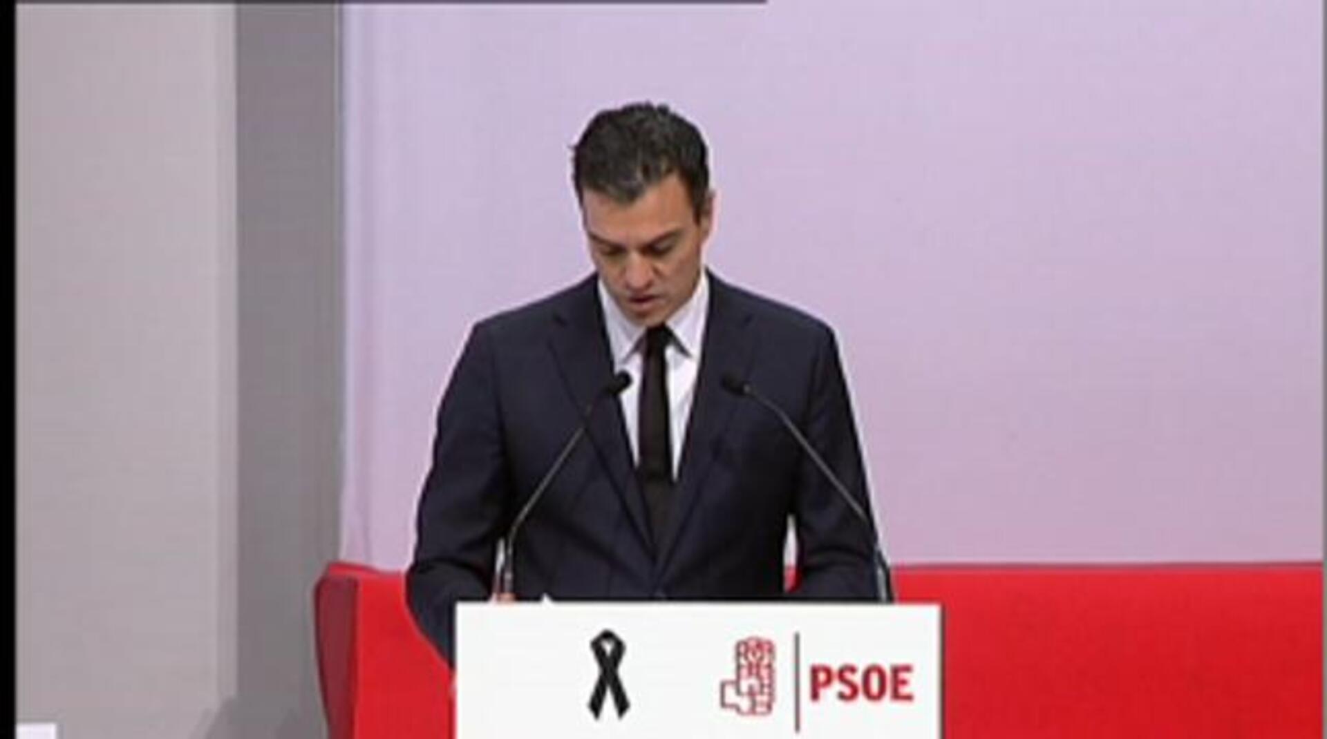 Pedro Sánchez: «Podrán causar dolor pero jamás podrán doblegar nuestra voluntad»