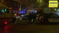 Cinco heridos en un accidente de tráfico en la calle Alcalá