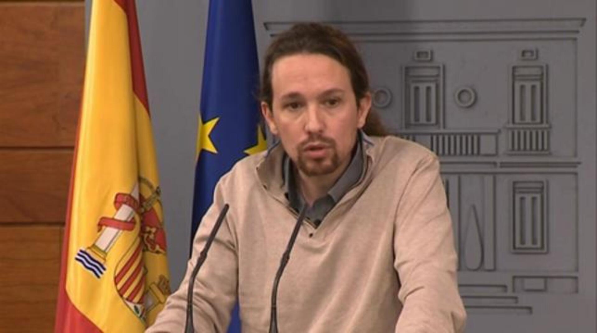 Pablo Iglesias comparece en la Moncloa