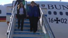 El avión de Merkel hace un aterrizaje de emergencia