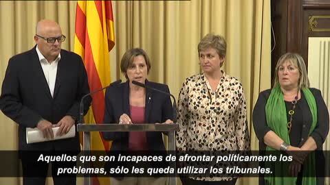 Vídeo: Forcadell sobre la resolución del TC: «No conseguirán pararnos y atemorizarnos»
