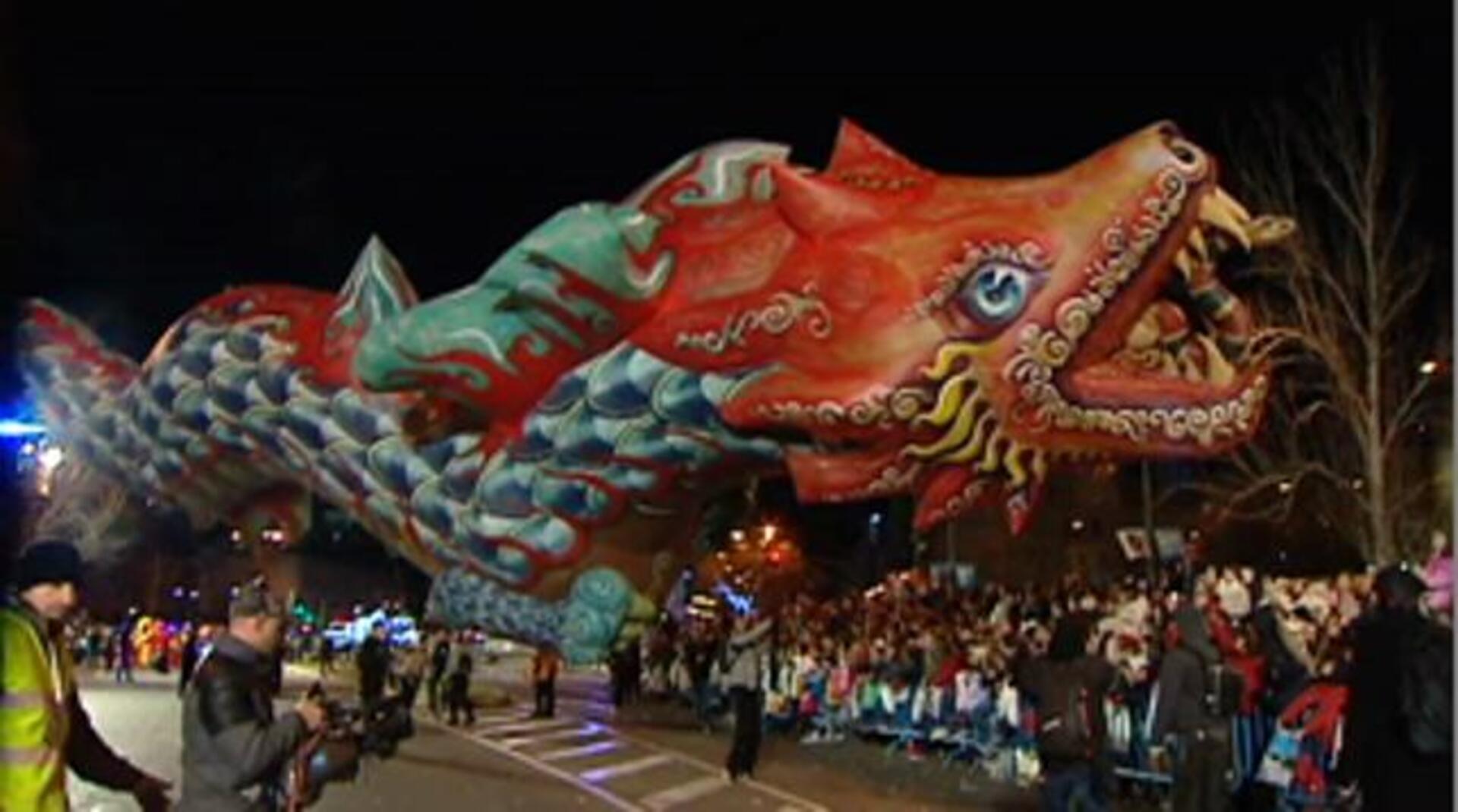 Los Reyes Magos, ayer durante la cabalgata de Madrid