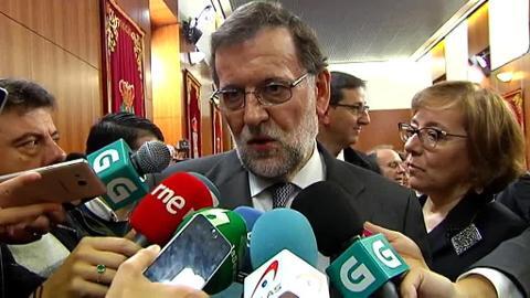 Alberto Núñez Feijóo junto a Mariano Rajoy en Santiago