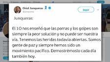 Puigdemont: "Si van encapuchados y usan la violencia no son del 1-0"