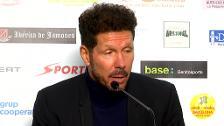 Simeone: "Siempre me espero sufrir porque los rivales también juegan"