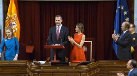 Los diputados de Unidos Podemos este miércoles, durante el acto de la Transición celebrado en el Congreso