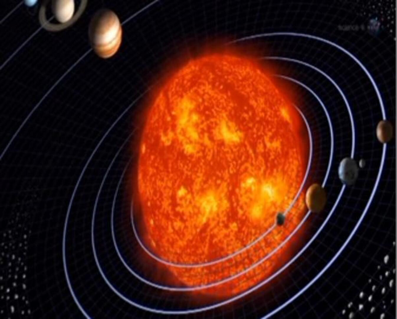 Representación de los tamaños relativos de la Tierra y el Sol, comparados con los de GJ 1132b