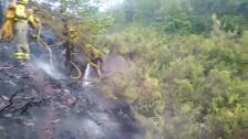 El incendio de O Invernadoiro (Orense) continúa activo y ya ha arrasado 70 hectáreas