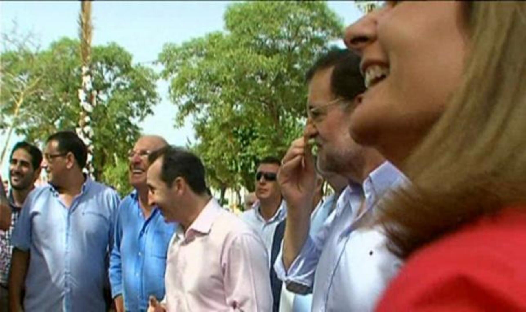 Rajoy, de visita en el «Rocío Chico»