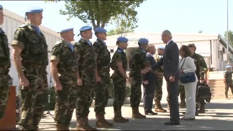 Vídeo: Pedro Morenés, ministro de Defensa en funciones, junto a su homólogo Samir Mokbel en Beirut