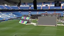 El Bernabéu ultima los preparativos para ver la final de Champions en directo