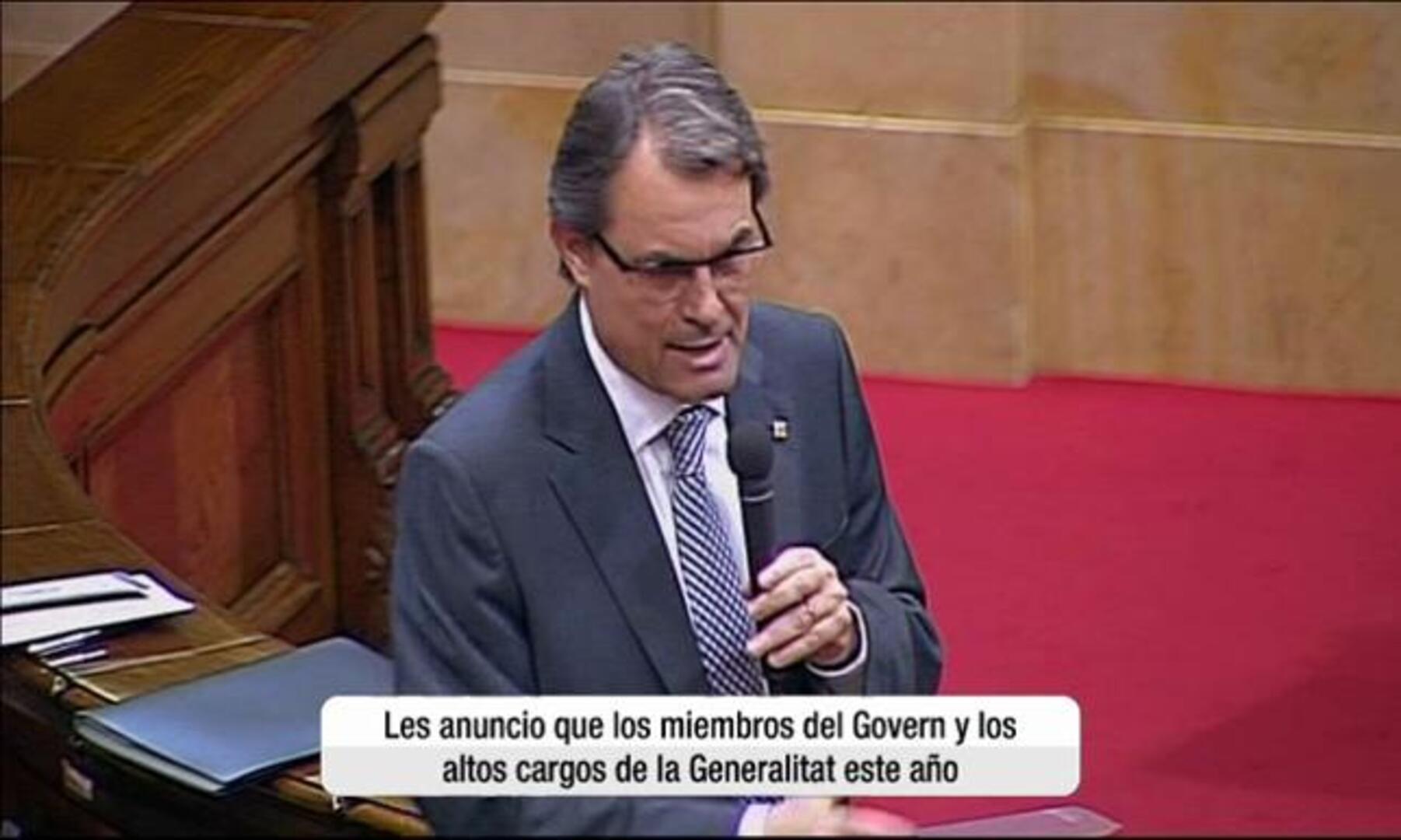 Los miembros del Gobierno catalán no tendrán paga extra en Navidad