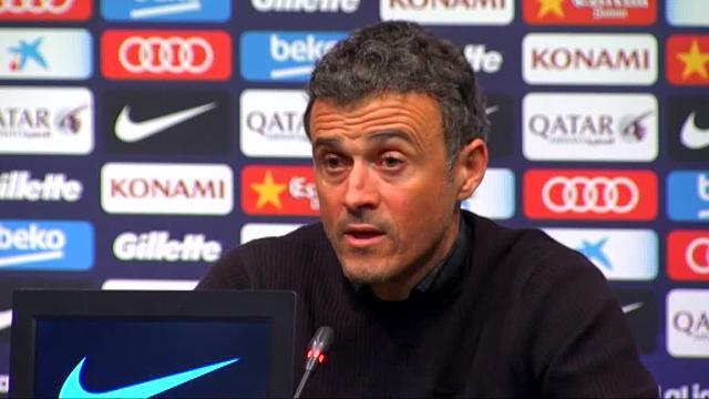 Luis Enrique da instrucciones durante un momento del partido ant e el Leganés