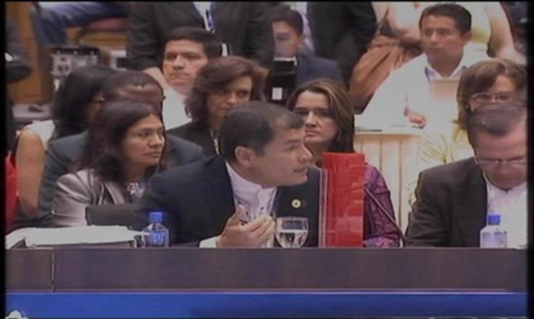 Correa da el portazo en la cumbre de Paraguay para castigar al Banco Mundial