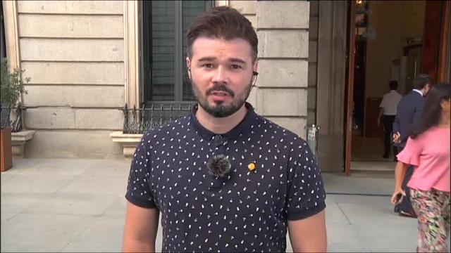 Rufián sobre el interrogatorio a Aznar: &quot;Nosotros no estamos para dar masajes&quot;