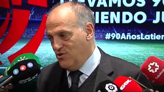 Tebas: &quot;Piqué es muy socarrón, pero hay que tener cuidado con esa socarronería cuando la haces con el máximo rival&quot;