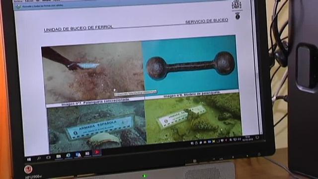 Buzos de la Armada hallan restos de un pecio del siglo XVIII en Lugo