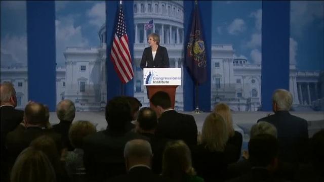 Theresa May y Donald Trump, en la Casa Blanca este viernes