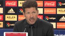 Simeone avisa tras la derrota: "Tenemos que tener atención en la Europa League"