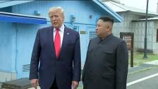 Trump, primer presidente de Estados Unidos que pisa Corea del Norte