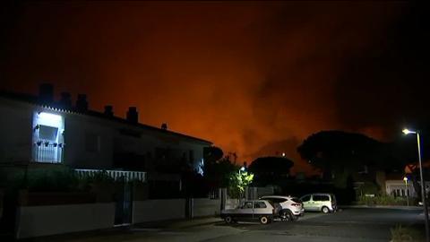 Incendio declarado anoche en el paraje La Peñuela de Moguer que ha entrado en el Espacio Natural de Doñana