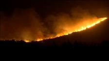Un enorme incendio cerca la Sierra de Sintra, a 30 kilómetros de Lisboa