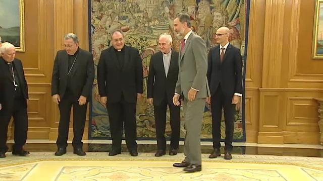 El rey Felipe VI recibe a los organizadores del congreso &#039;Iglesia en la sociedad democrática&#039;