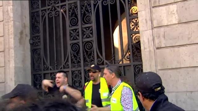 Manifestación de los taxistas en Madrid