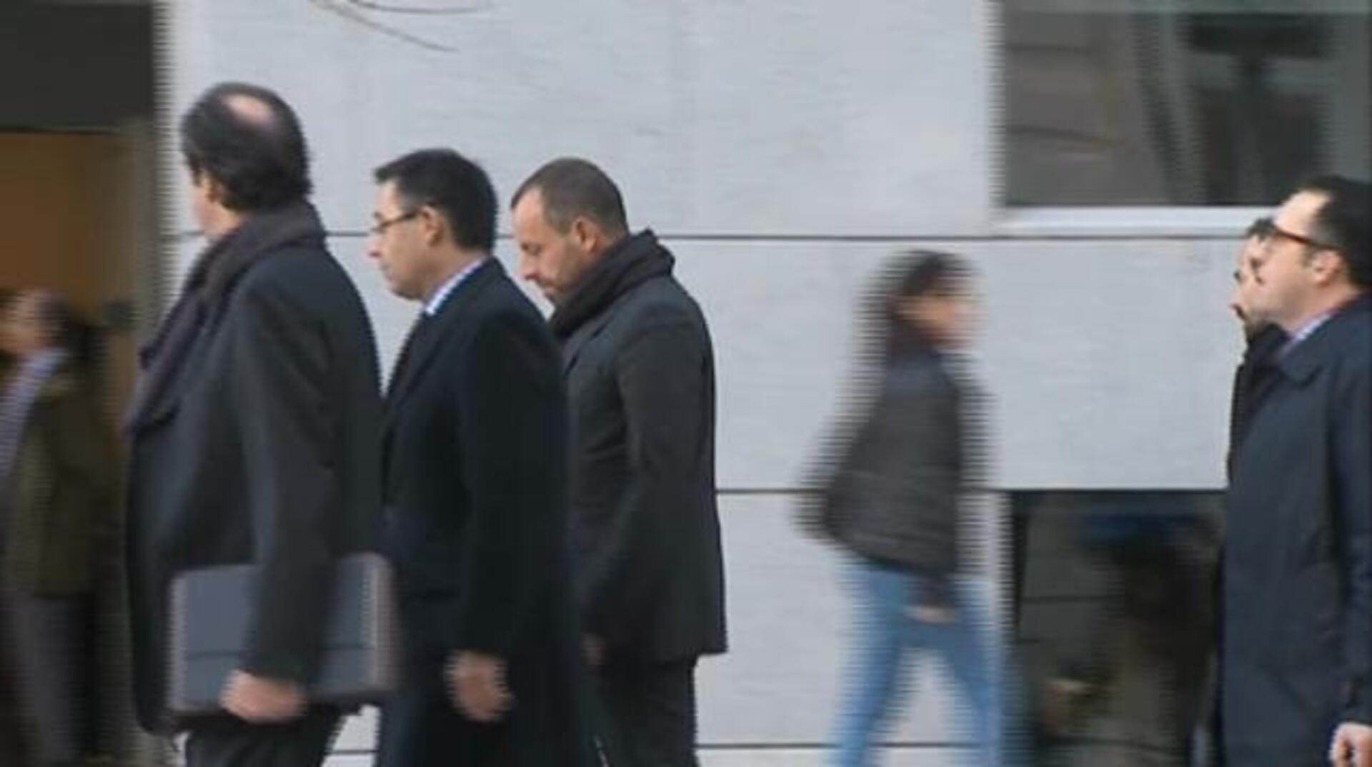 Rosell y Bartomeu llegaron juntos a la Audiencia Nacional