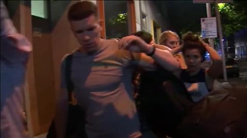 Personas evacuadas del lugar del atentado en Londres