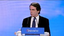 Aznar encumbra a Casado y pide el voto para el PP