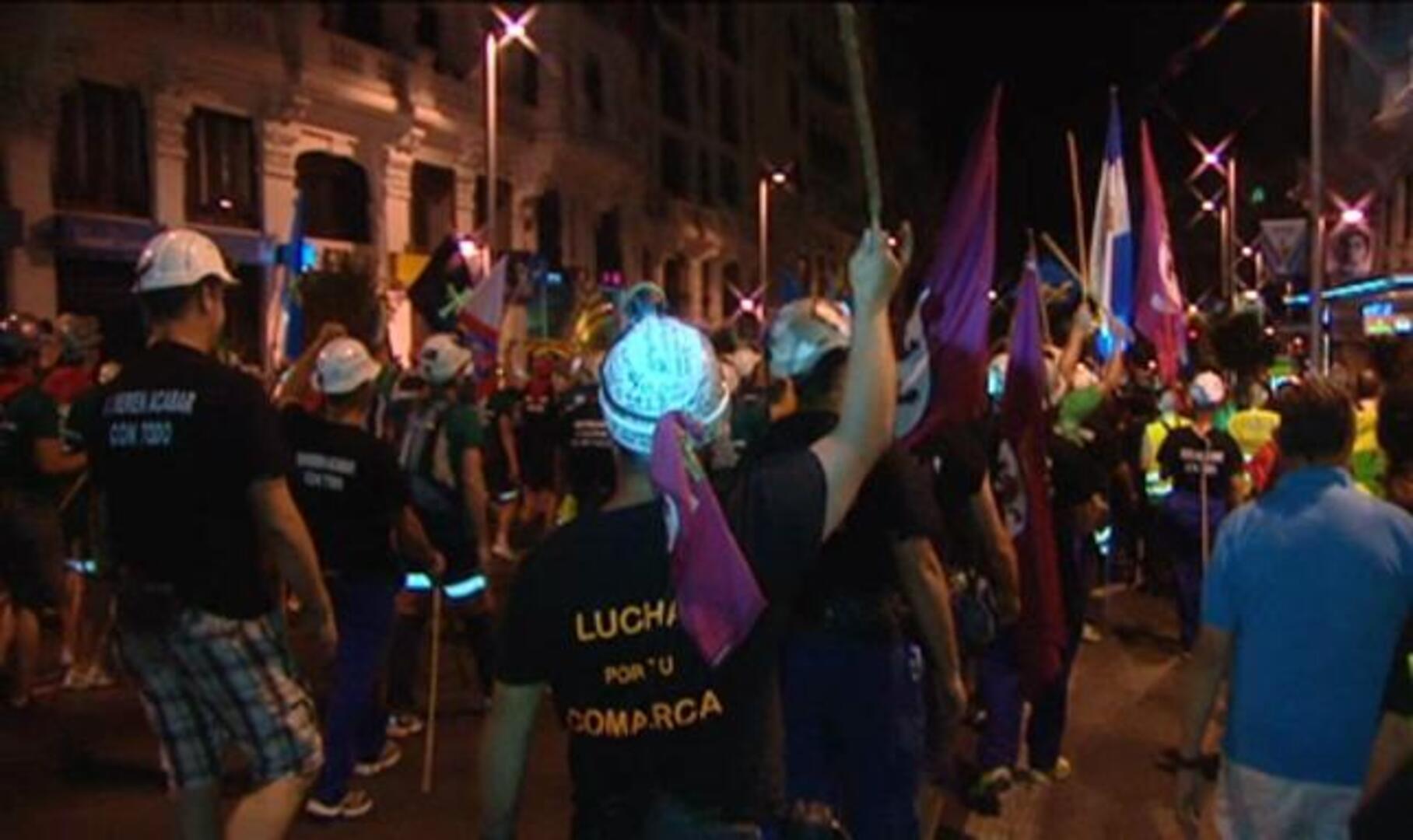 La «marcha negra» abandona la Puerta del Sol sin incidentes