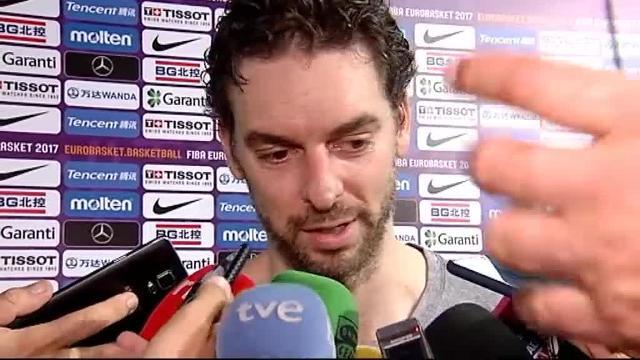 Vea en el vídeo las declaraciones de Pau Gasol, abatido tras la derrota