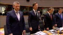 Minuto de silencio en el Consejo Europeo